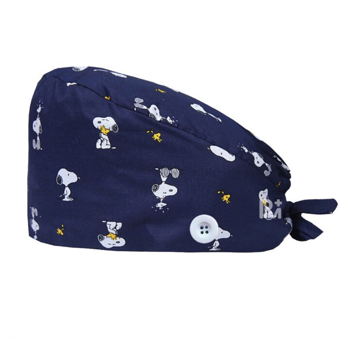 dog-print-tie-back-scrub-cap 1