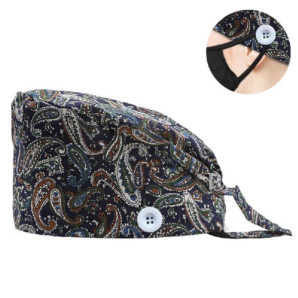 Floral Printed 100% Cotton Scrub Cap | Hospital-Grade for Healthcare Teams
