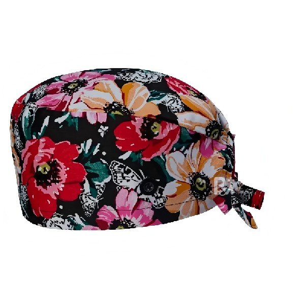 Floral Printed 100% Cotton Scrub Cap | Hospital-Grade for Healthcare Teams