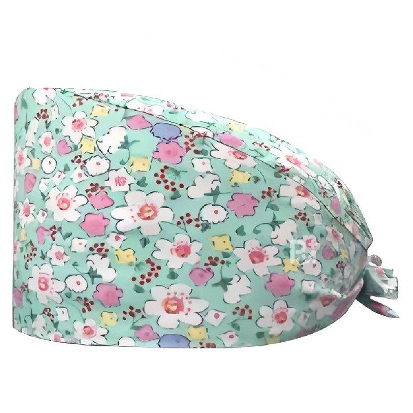 Floral Printed 100% Cotton Scrub Cap | Hospital-Grade for Healthcare Teams
