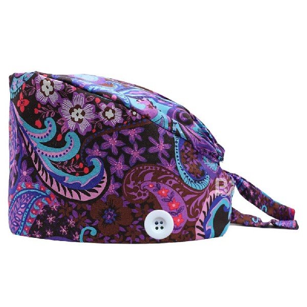 Floral Printed 100% Cotton Scrub Cap | Hospital-Grade for Healthcare Teams