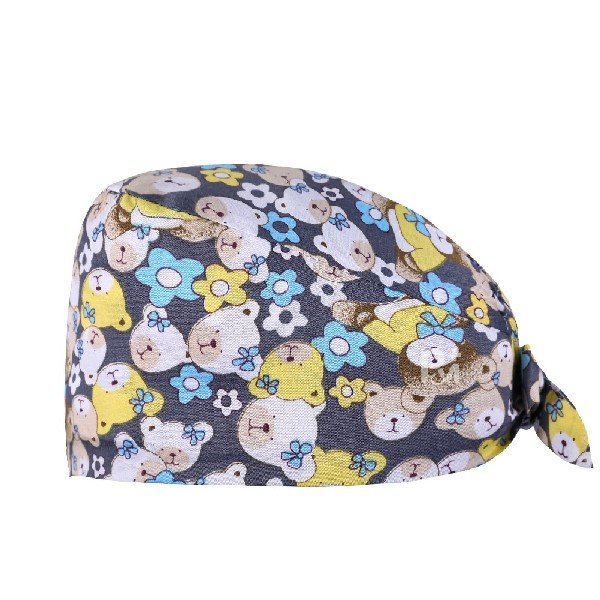 Floral Printed 100% Cotton Scrub Cap | Hospital-Grade for Healthcare Teams