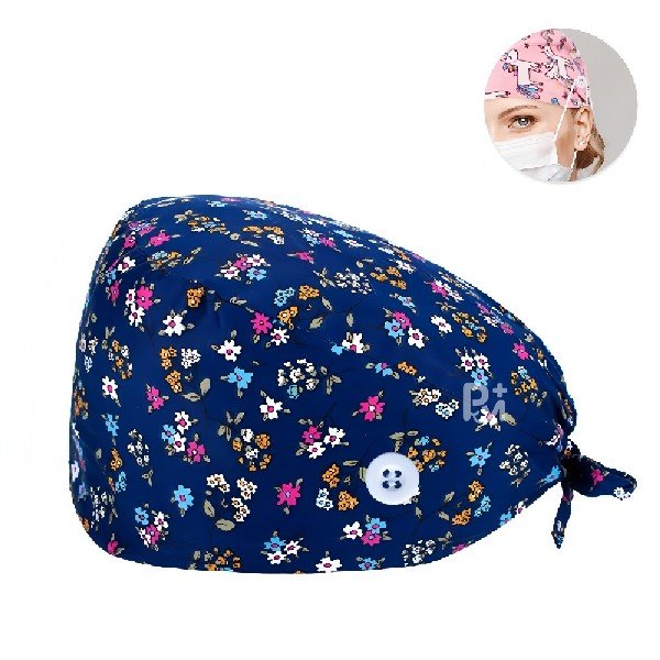 Floral Printed 100% Cotton Scrub Cap | Hospital-Grade for Healthcare Teams