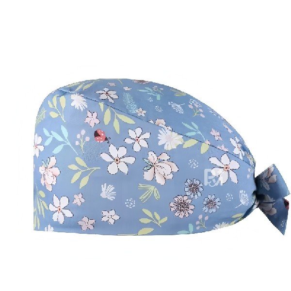 Floral Printed 100% Cotton Scrub Cap | Hospital-Grade for Healthcare Teams