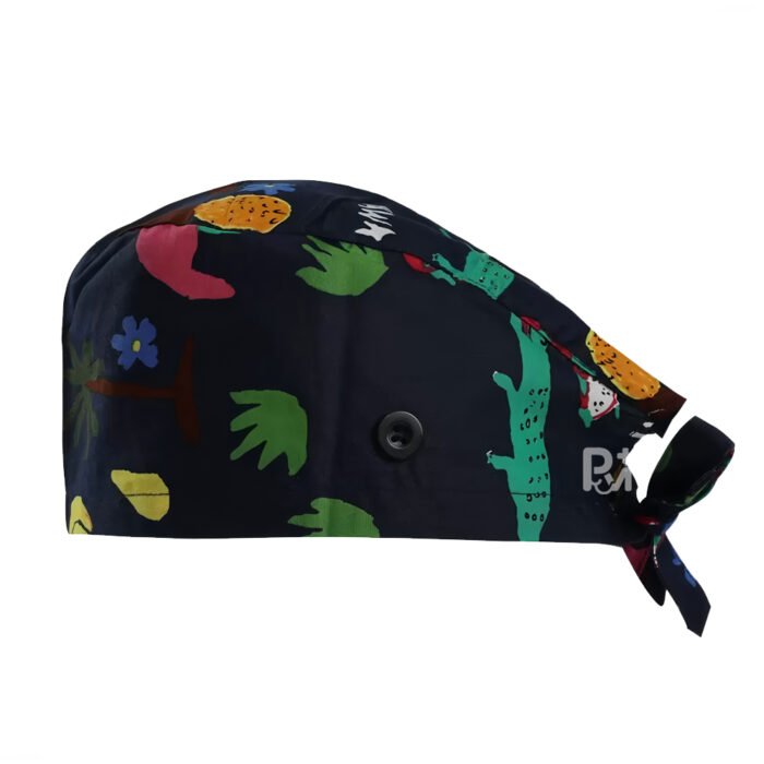 print-tie back-scrub-cap 13