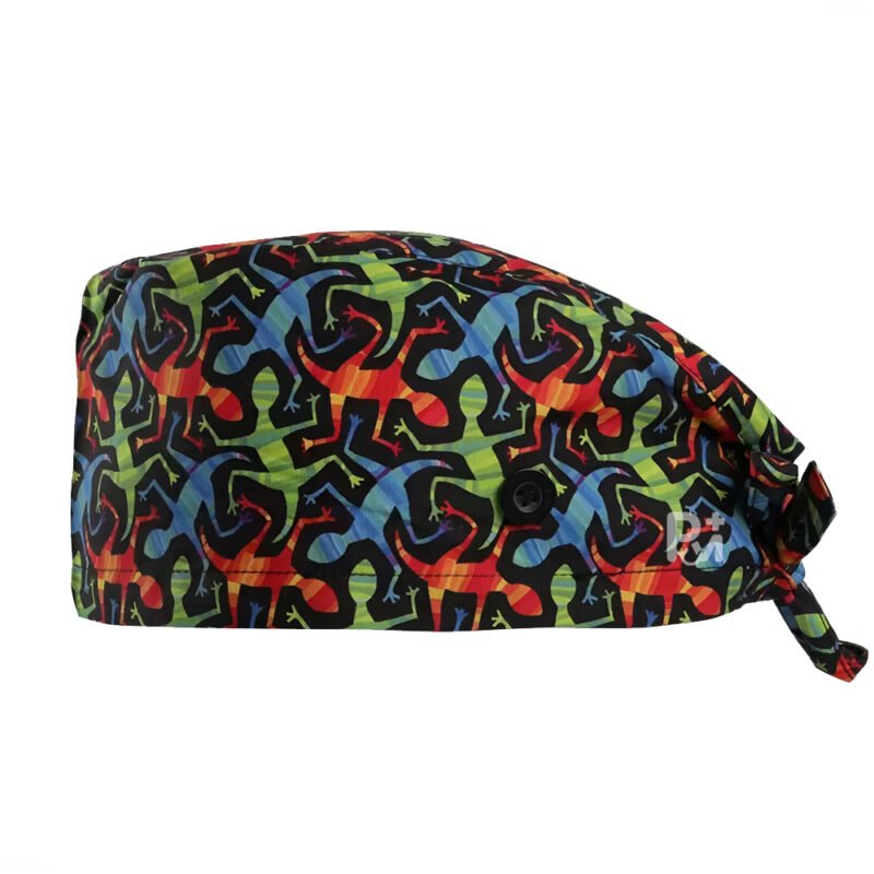 Cartoon Print Tie Back Scrub Cap - Magical Adjustable for Healthcare