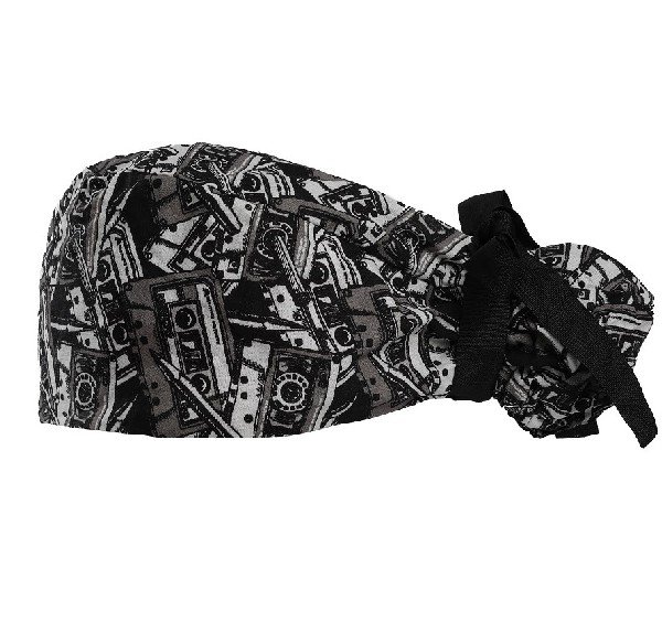 Cute Cartoon Animal-Patterned Ponytail Scrub Cap – Hair-Friendly Comfort for Healthcare Beauty Catering Cleaning Staff