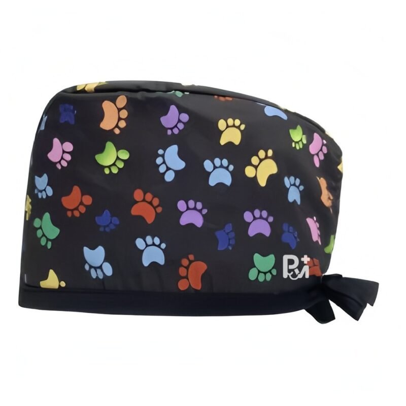 Classic Scrub Caps Veterinary Themed – Unisex Vet & Pet Care Scrub Cap for Healthcare Staff
