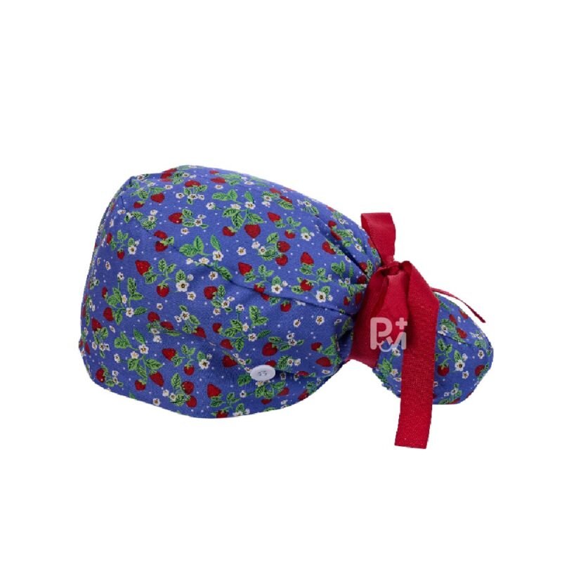 Floral-Patterned Ponytail Scrub Cap – Hair-Friendly Comfort for Healthcare Beauty Catering Cleaning Staff | Custom Professional Gifts