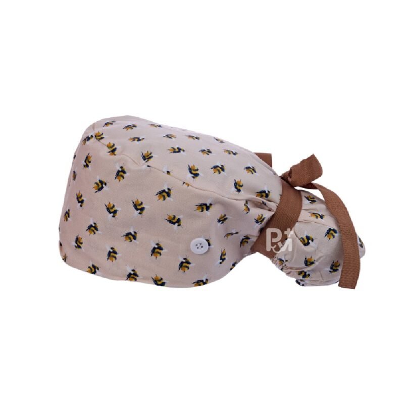 Floral-Patterned Ponytail Scrub Cap – Hair-Friendly Comfort for Healthcare Beauty Catering Cleaning Staff | Custom Professional Gifts