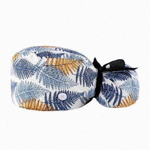 Floral-Patterned Ponytail Scrub Cap – Hair-Friendly Comfort for Healthcare Beauty Catering Cleaning Staff | Custom Professional Gifts