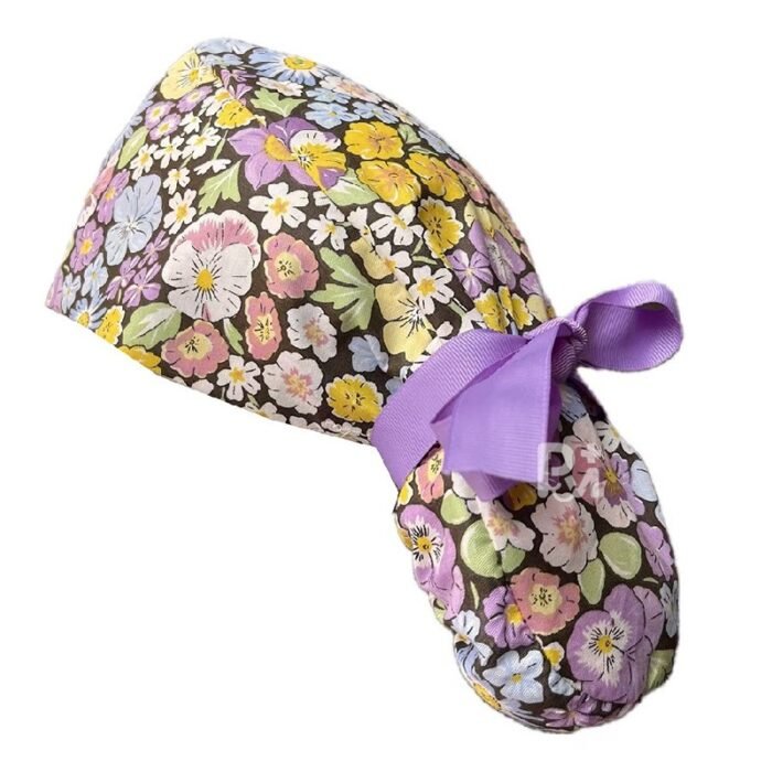 Floral-ponytail cap-s 11