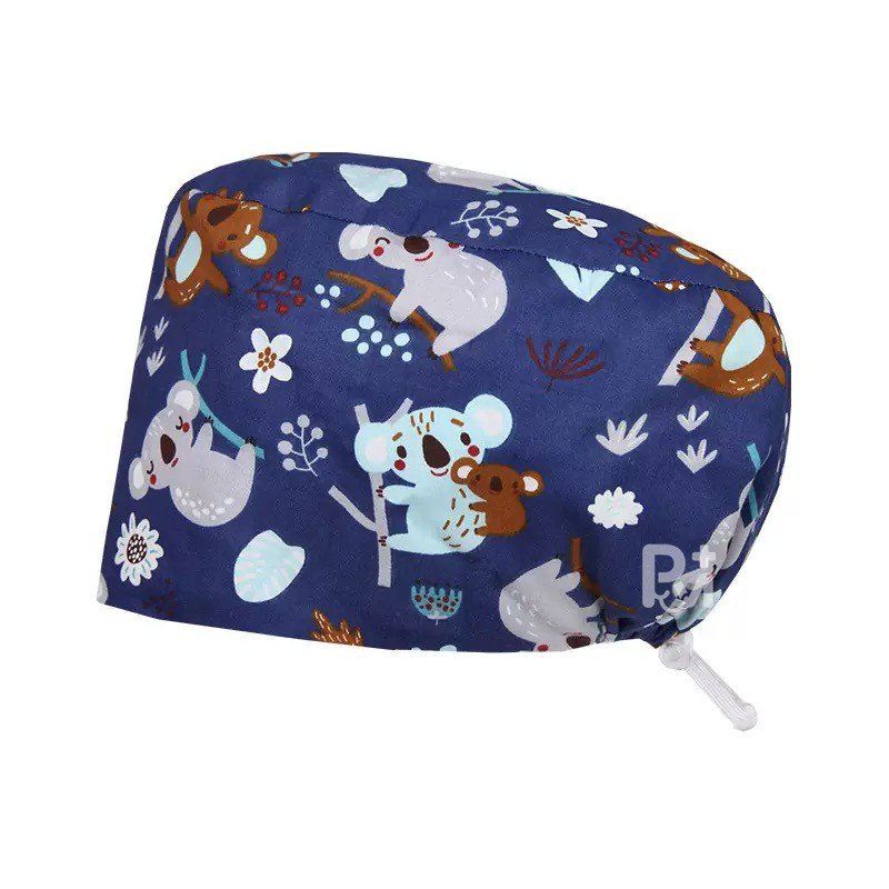 Scrub Caps Gourd Elastic Cartoon – Feminine Professional Comfort for Healthcare Staff