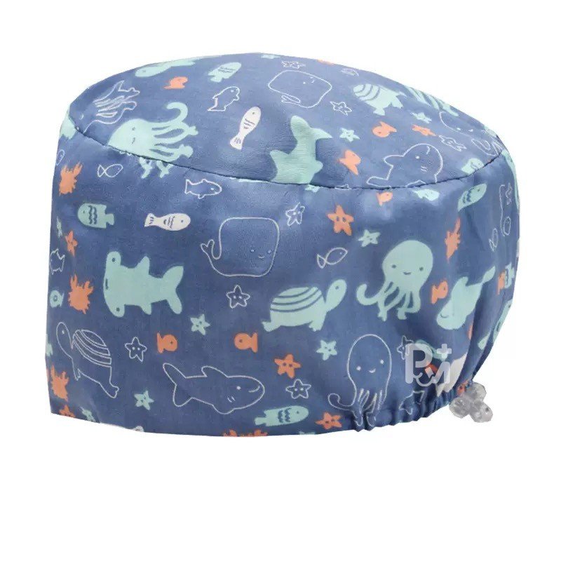 Scrub Caps Gourd Elastic Cartoon – Feminine Professional Comfort for Healthcare Staff