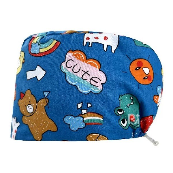 Scrub Caps Gourd Elastic Cartoon – Feminine Professional Comfort for Healthcare Staff