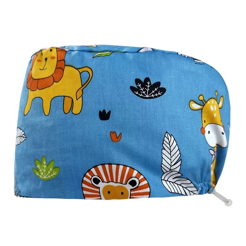 Scrub Caps Gourd Elastic Cartoon – Feminine Professional Comfort for Healthcare Staff