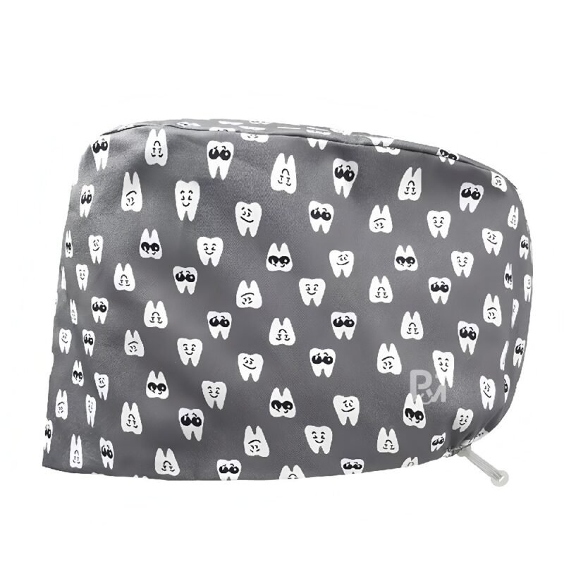 Scrub Caps Gourd Elastic Dentistry Printed – Feminine Professional Comfort for Healthcare