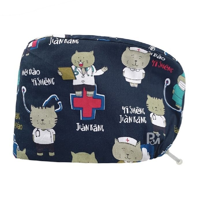 Scrub-Caps Gourd -Elastic -Vet-Printed 1