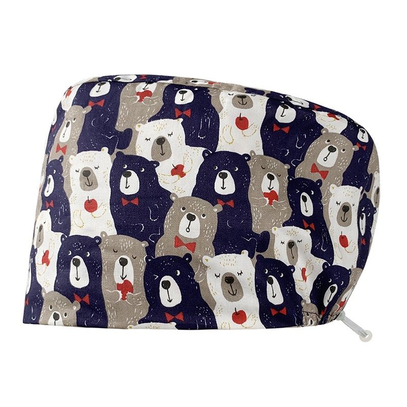 Scrub Caps Gourd Elastic Cartoon – Feminine Professional Comfort for Healthcare Staff