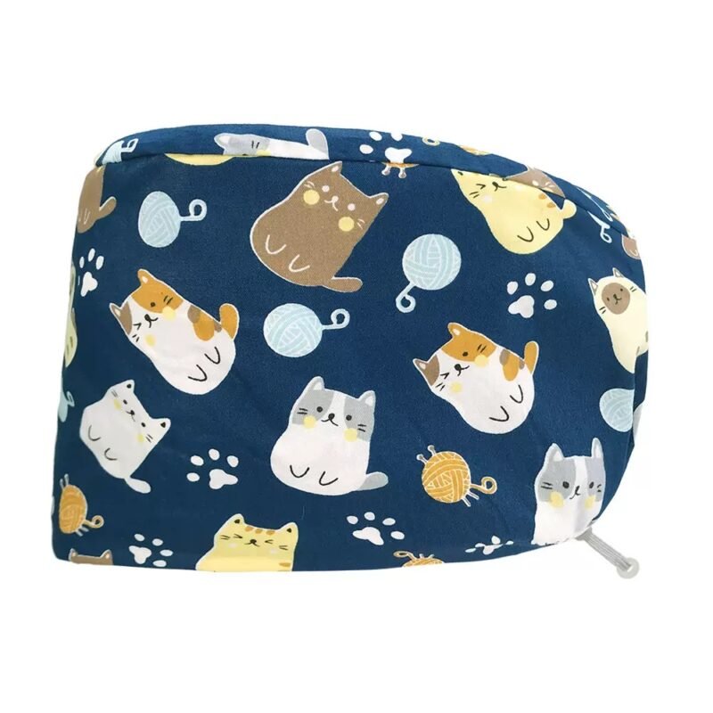 Scrub Caps Gourd Elastic Cartoon – Feminine Professional Comfort for Healthcare Staff