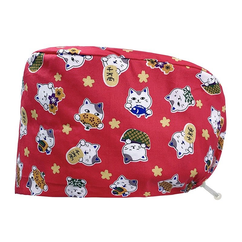 Scrub Caps Gourd Elastic Cartoon – Feminine Professional Comfort for Healthcare Staff