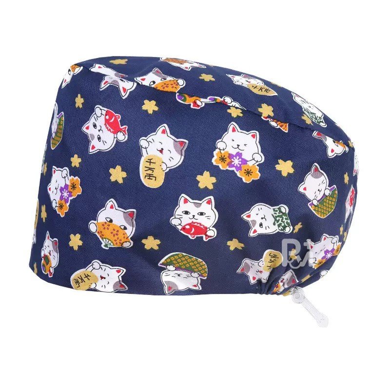 Scrub Caps Gourd Elastic Cartoon – Feminine Professional Comfort for Healthcare Staff