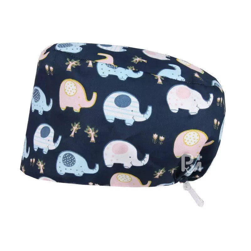 Scrub Caps Gourd Elastic Cartoon – Feminine Professional Comfort for Healthcare Staff