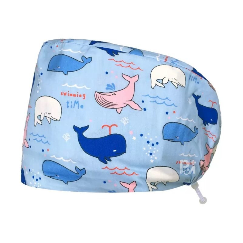 Scrub Caps Gourd Elastic Cartoon – Feminine Professional Comfort for Healthcare Staff