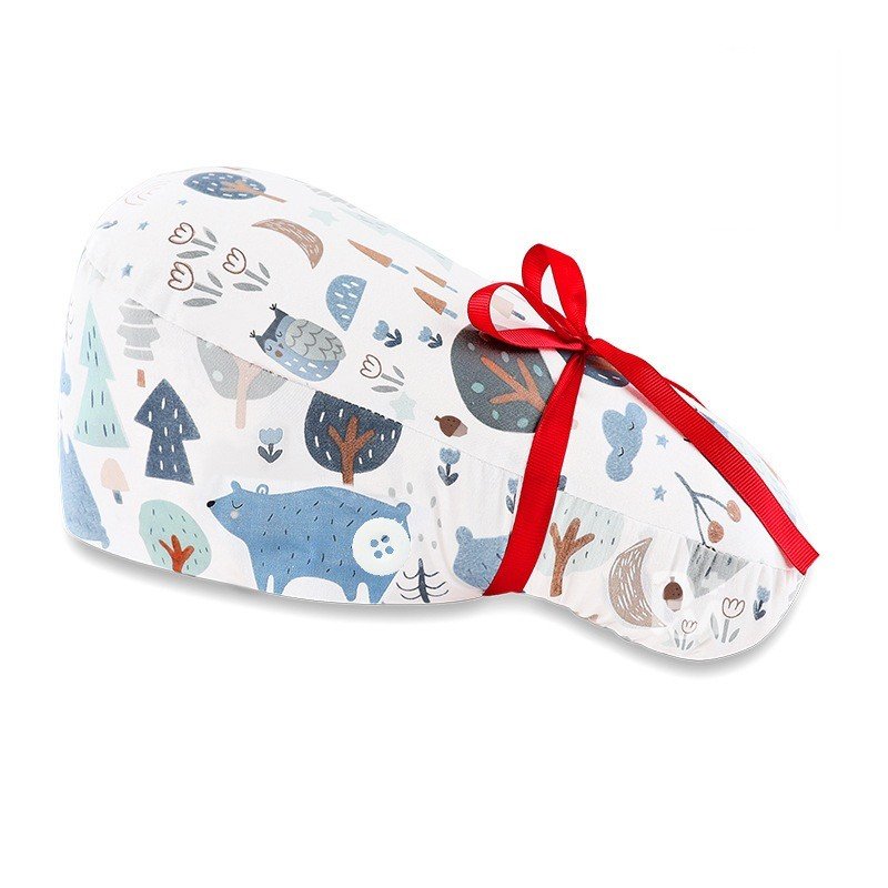 Bear-Printed Ponytail Scrub Cap – Hair-Friendly Comfort for Healthcare Beauty Catering Cleaning Staff