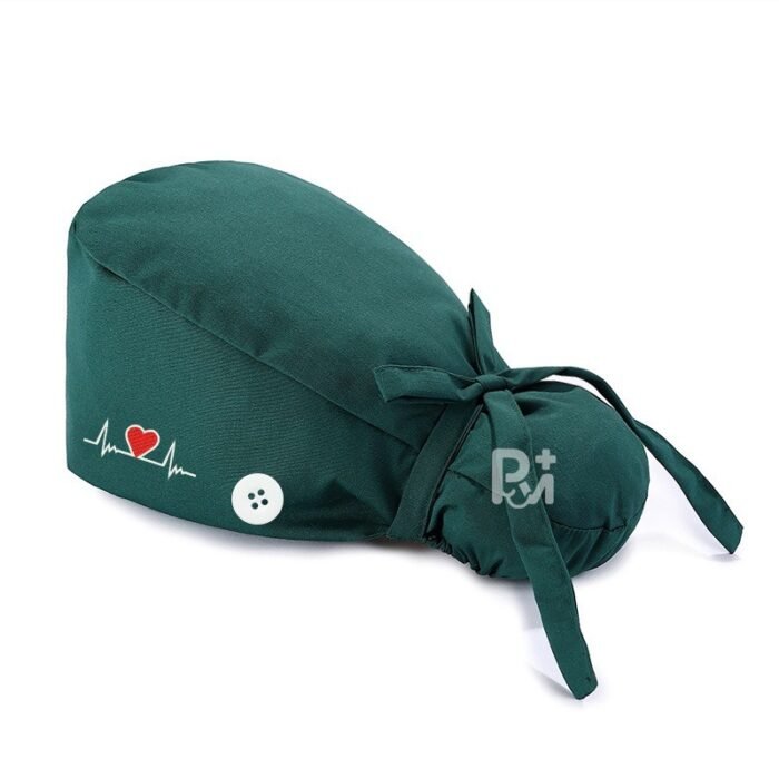 embroidery -scrub-cap ponytail 1