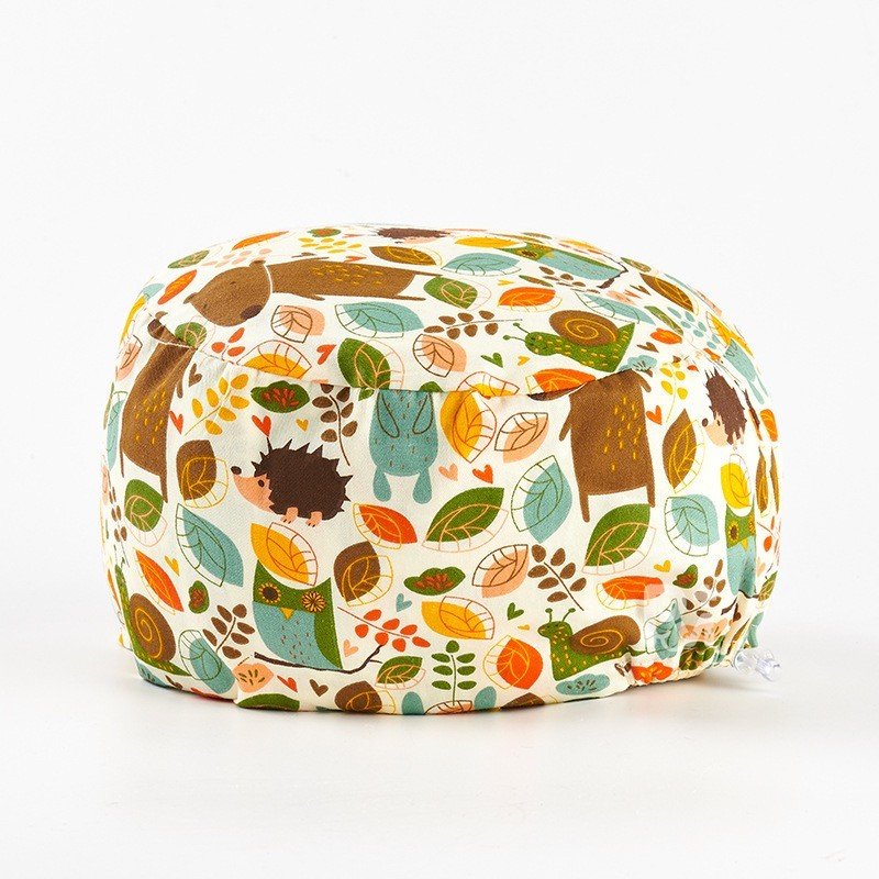 Scrub Caps Gourd Elastic Floral – Feminine Professional Comfort for Healthcare Staff