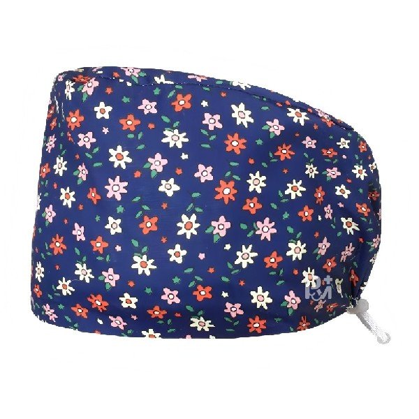 Scrub Caps Gourd Elastic Floral – Feminine Professional Comfort for Healthcare Staff