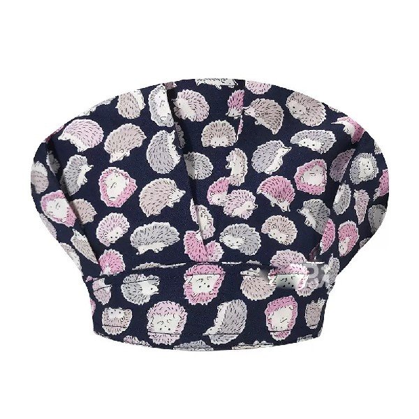 Cartoon Print Bouffant Scrub Caps Unisex with Buttons & Sweatband
