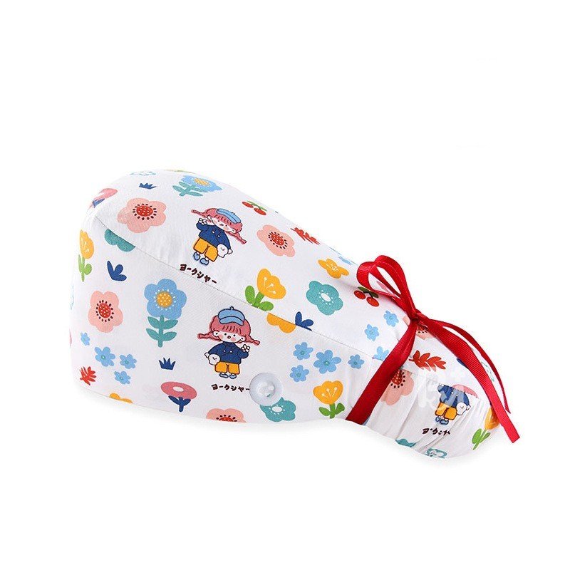 Medical Themed Ponytail Scrub Cap – Professional Comfort for Healthcare Staff