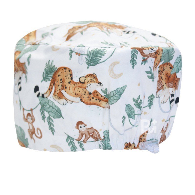 Scrub Caps Gourd Elastic Cartoon – Feminine Professional Comfort for Healthcare Staff