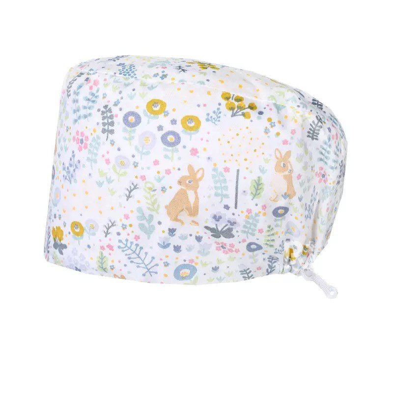 Scrub Caps Gourd Elastic Cartoon – Feminine Professional Comfort for Healthcare Staff