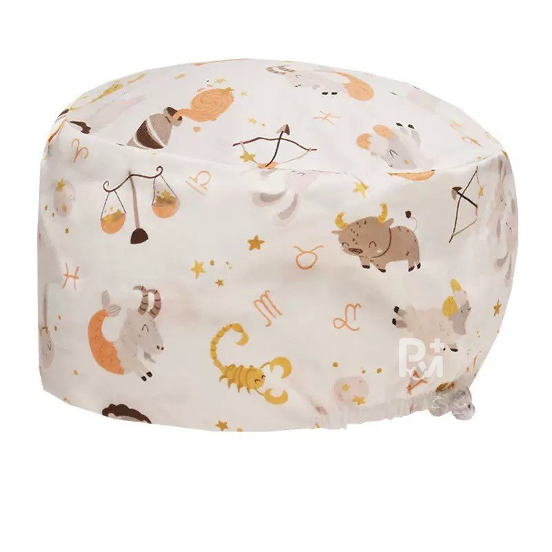 Scrub Caps Gourd Elastic Cartoon – Feminine Professional Comfort for Healthcare Staff