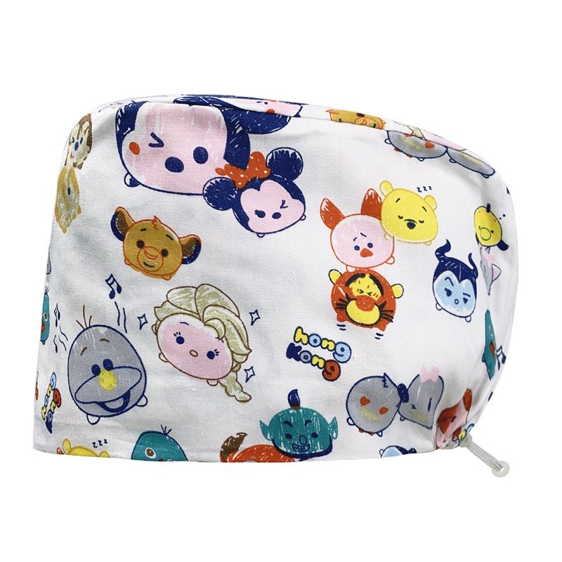 Scrub Caps Gourd Elastic Cartoon – Feminine Professional Comfort for Healthcare Staff