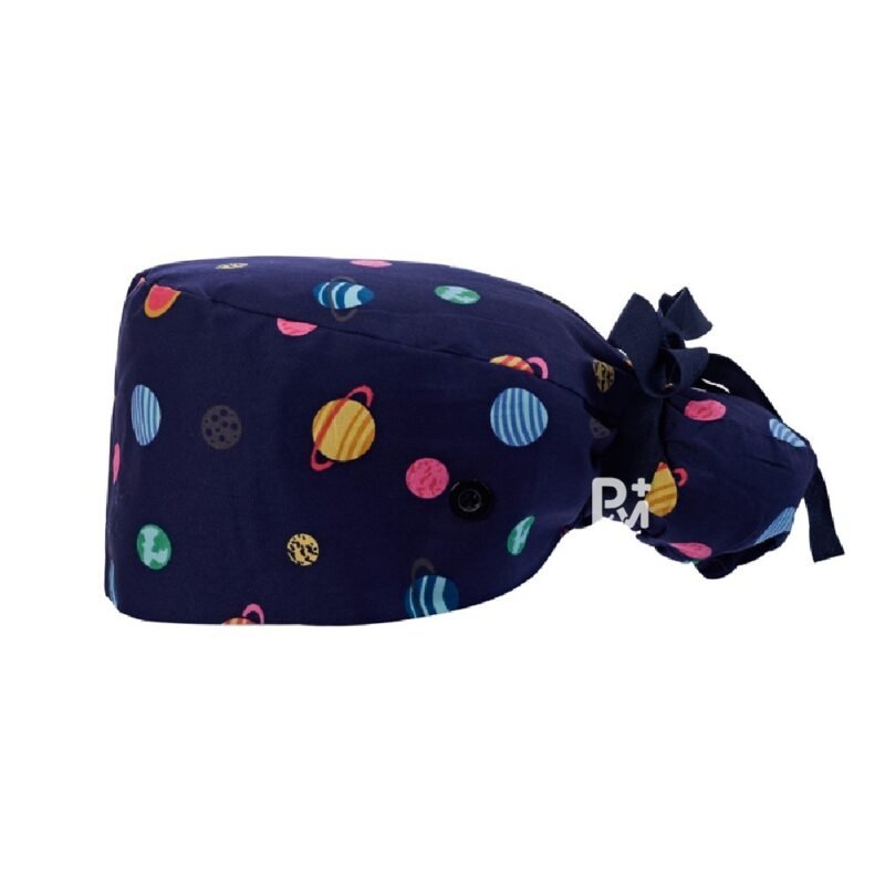 Star Scrub Cap Ponytail-Hair-Friendly Comfort for Healthcare Beauty Catering Cleaning Staff